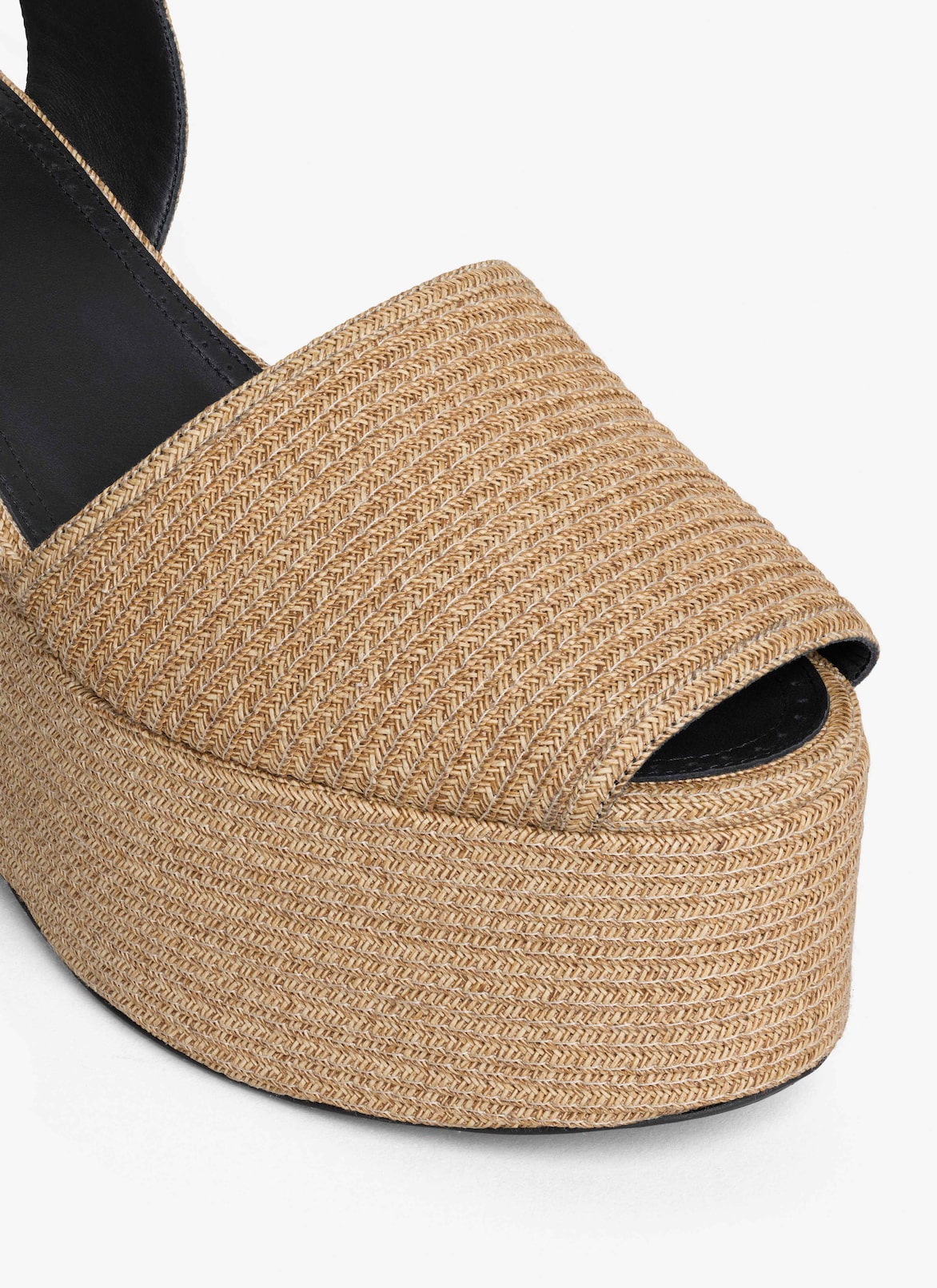 WEDGE SANDALS IN PAPER STRAW ALAÏA NATURAL WEDGE SANDALS IN PAPER STRAW